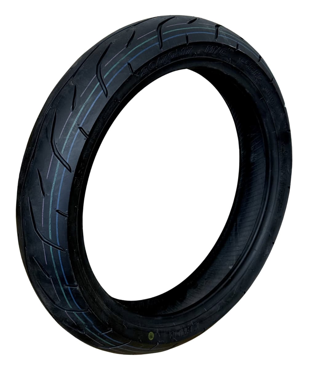Резина передня (мотард) Kenda K711 120/70 - 17 58H у комплекті з камерою і фліппером