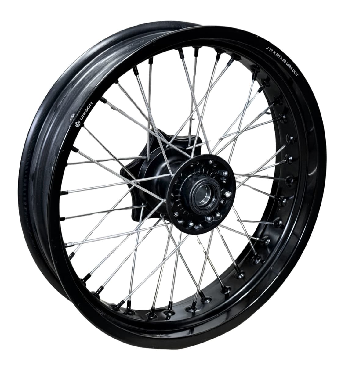 Обід передній зібраний (мотард) UNISON J17*MT3.50 0924 DOT