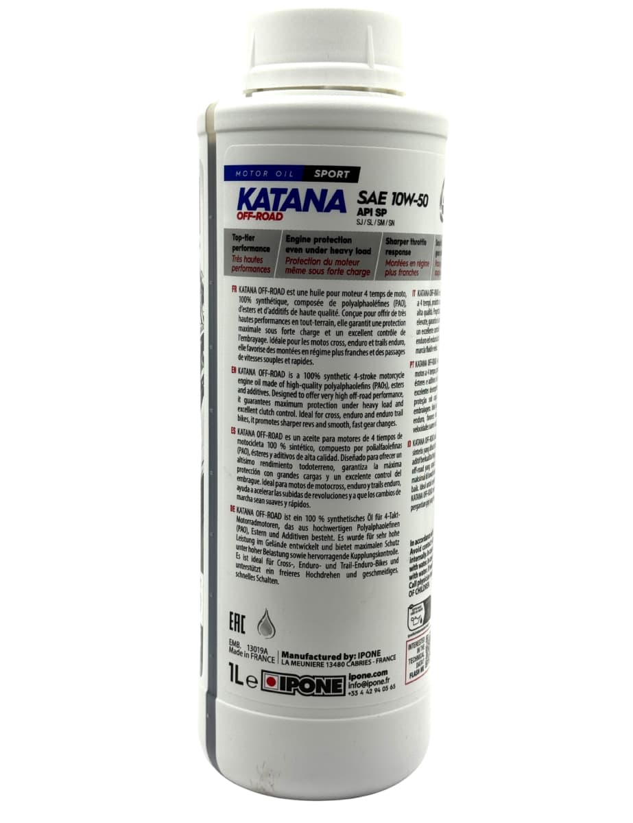 Моторна олива IPONE KATANA OFF-ROAD 10W-50 1Л, фото 2