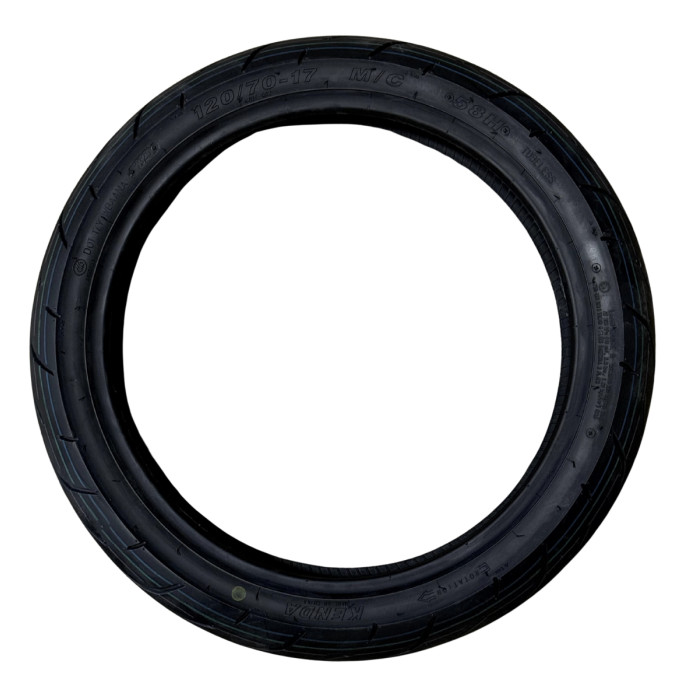 Резина передня (мотард) Kenda K711 120/70 - 17 58H у комплекті з камерою і фліппером